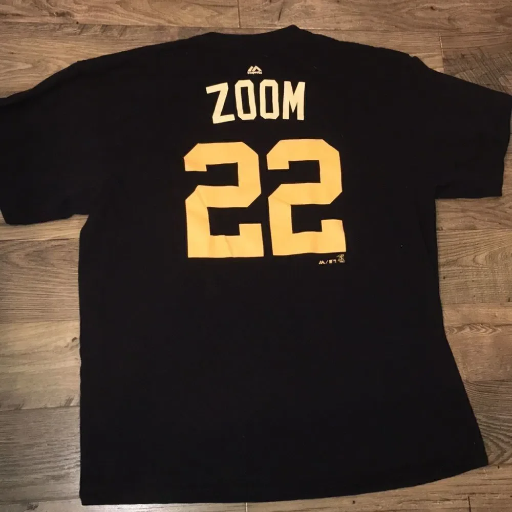 Mens MLB Black SF San Francisco Giants Speedy ZOOM #22 jersey t shirt XL IT Guru